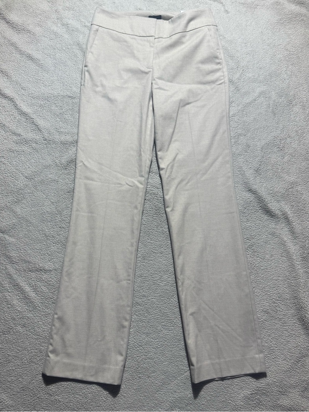 Ann Taylor Factory Pants Womens 0 The Trouser Mid Rise Beige Tan 28x32 NEW